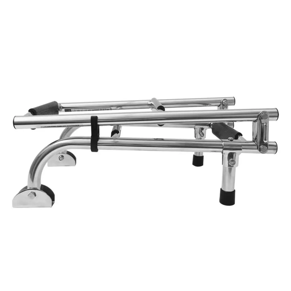 

4 Step Ladder - 316 Stainless Steel Telescoping Ladder, 400 lbs Capacity for Marine Yacht/Swimming Pool