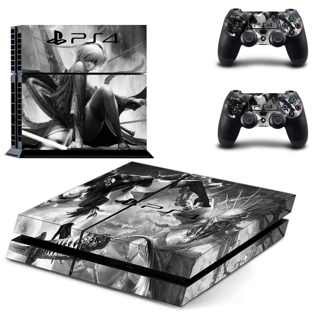 Игра NieR Automata PS4 кожи наклейка виниловая для sony Playstation 4 консоли и 2 контроллеров PS4 кожи Стикеры