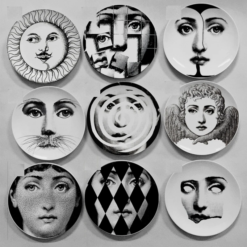 

Decorative plaque Restaurant bar home decor Plate Italy Style Plate High End Decoration Lina Face Plate Restaurant bar Decor