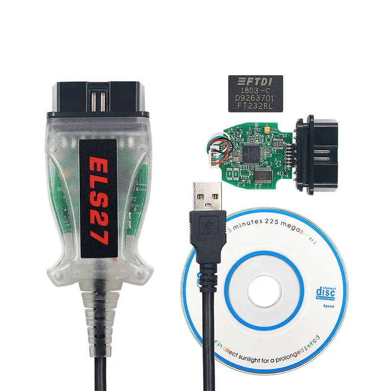 ELS27 FORScan V2.3.8 работает с чипом ELM327 и J2534 Pss-Thru Green PCB PIC24HJ128GP + FTDI лучше чем чип 25K80