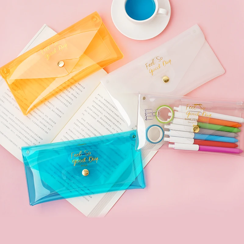 1 шт. ПВХ водонепроницаемый чехол для ручки прозрачный подарок пенал сумка