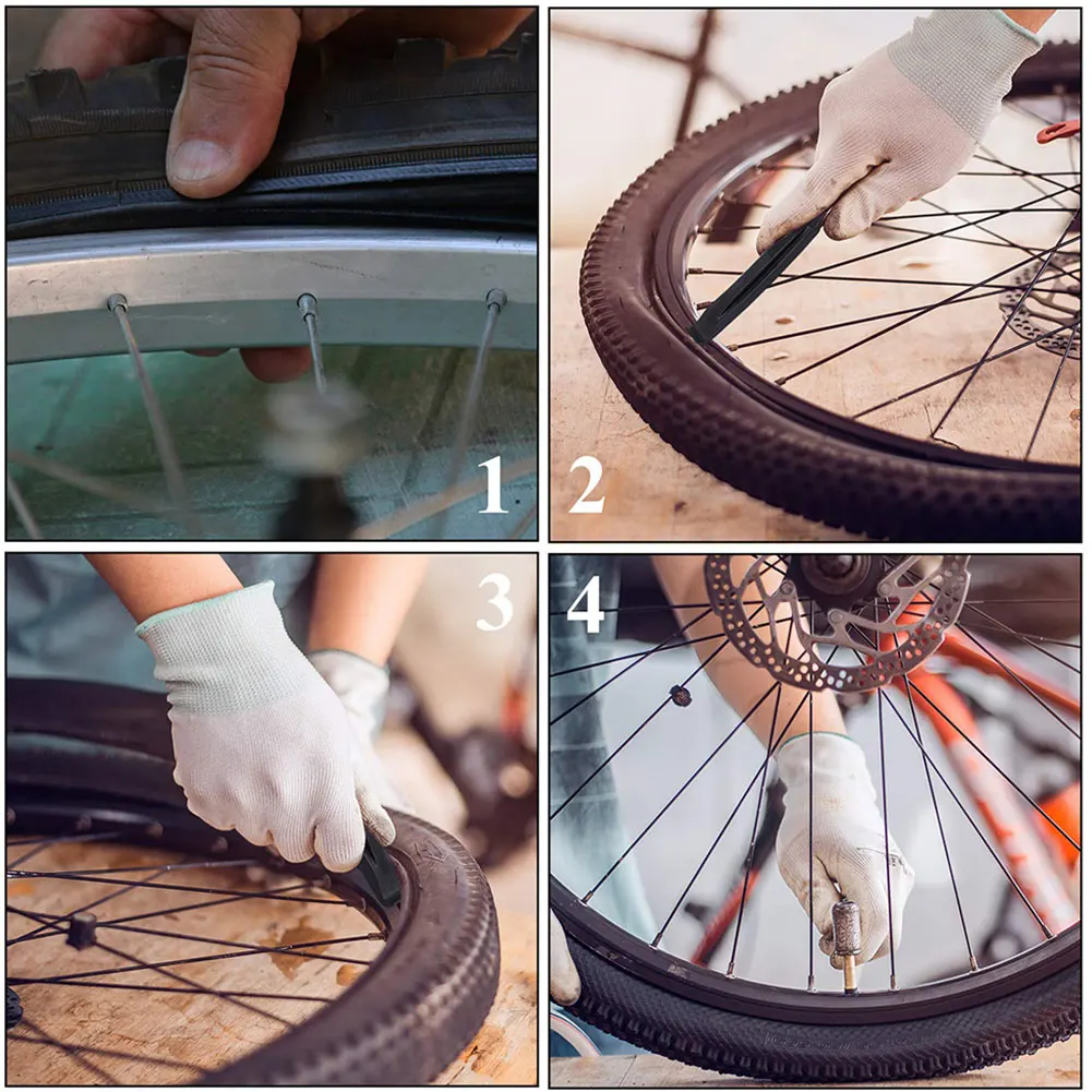 

2PCS Foldable Road Tire Bike Rubber Tire Inner Tube Cycle Tyre For Mountain Bike 16 18 20 Inch Road Bicycle Clincher Black