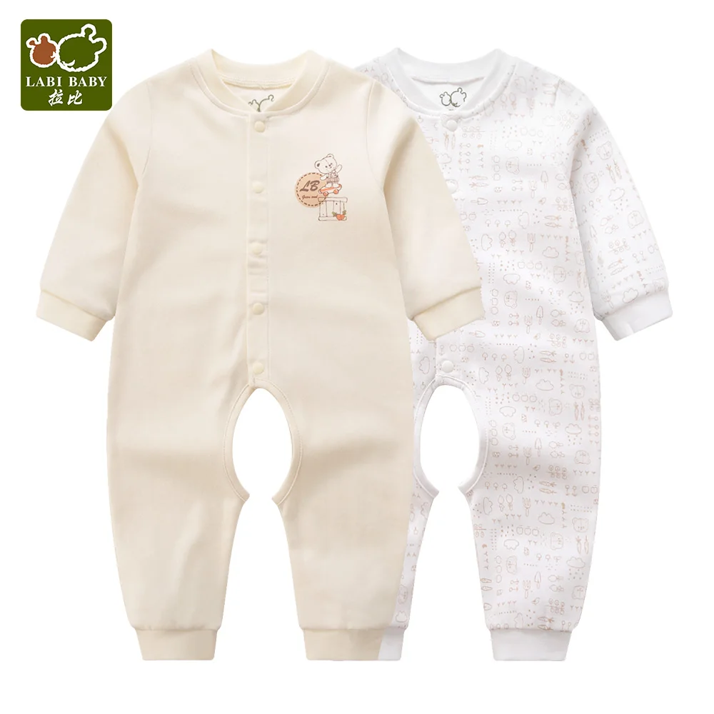 2 шт./партия Детский комбинезон с длинными рукавами для новорожденных костюм