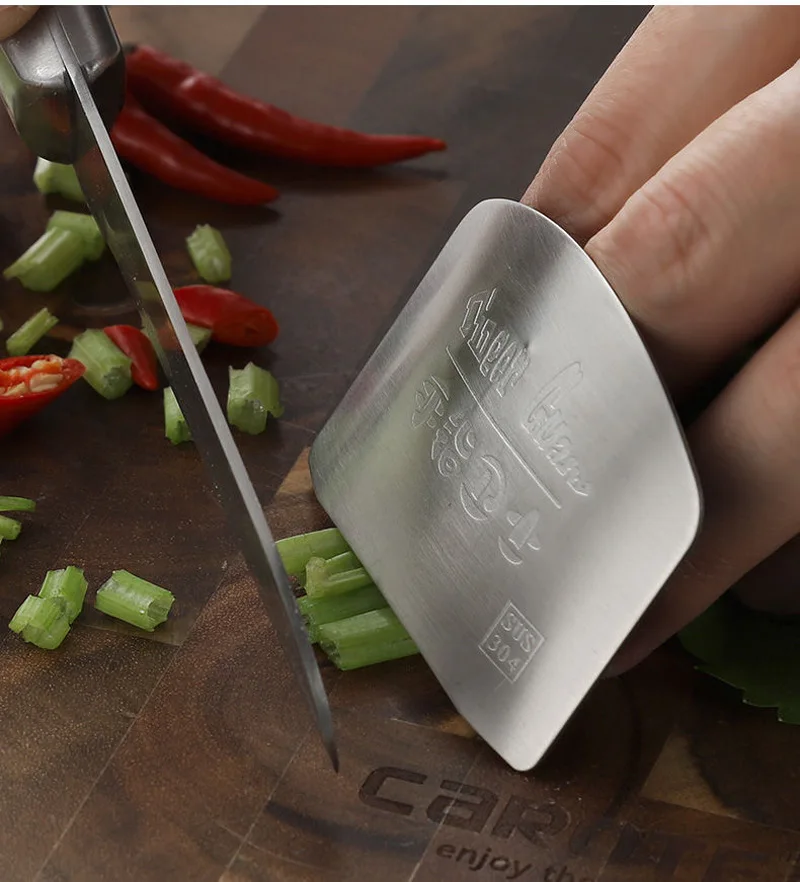 

1pc Stainless Steel Finger Guard Protector for Knife Cut Kitchen Tools Multi-function Guarder
