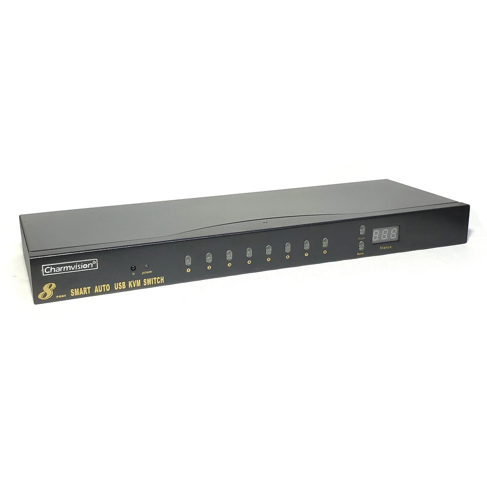 Charmvision UVK801A 8 шт. USB VGA 3 5 мм аудио KVM-переключатель с клавиатурой Hot-key Auto