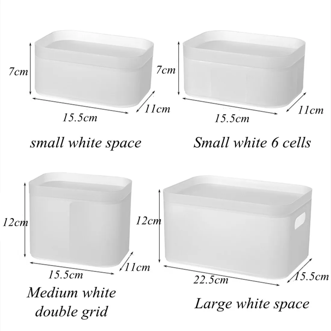 

Cosmetic storage box Frosted box with lid Cosmetic finishing box makeup organizer