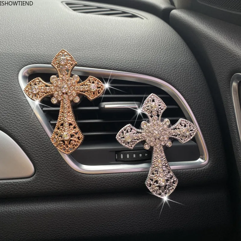

Car Interior Trim Perfume Clip Cars Exhaust Vents Perfume Clips for Metal Crosses Car Decorations Perfume Automobile Accessories