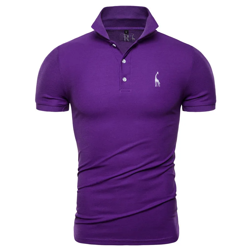

Summer new men's short sleeve polo shirt deer embroidery T-shirt multi color
