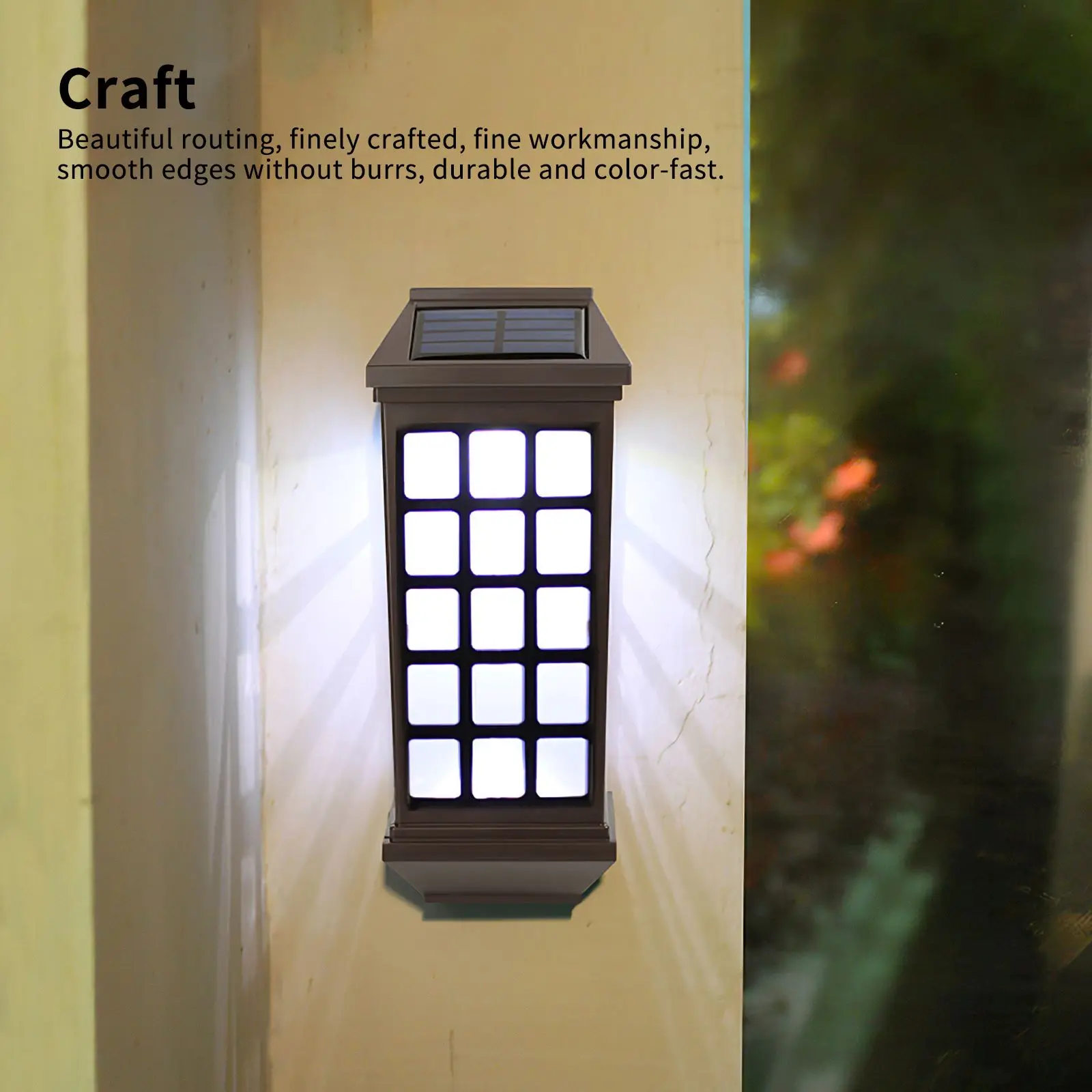

Outdoor Solar Wall Lights 2 Modes Solar LED Waterproof Lighting for Deck Fence Patio Front Door Stair Yard Warm / White Color