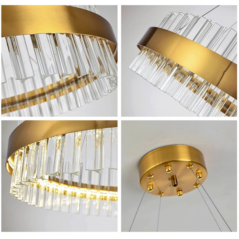 

Modern Crystal Chandeliers LED Chandelier Round Pendant Light For Living Room Ceiling Chandelier Dining Room Light Fixtures Home