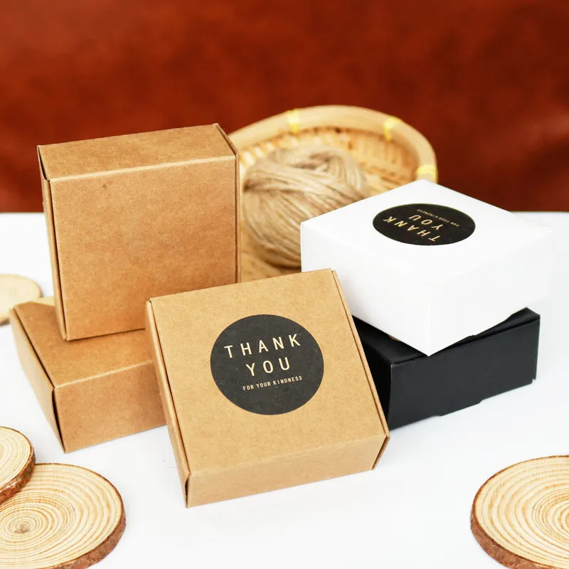 15pcs Black/White/Kraft Paper Gift Box Handmade Soap Earring Jewlery Packing Wedding Party DIY Candy Favor | Дом и сад