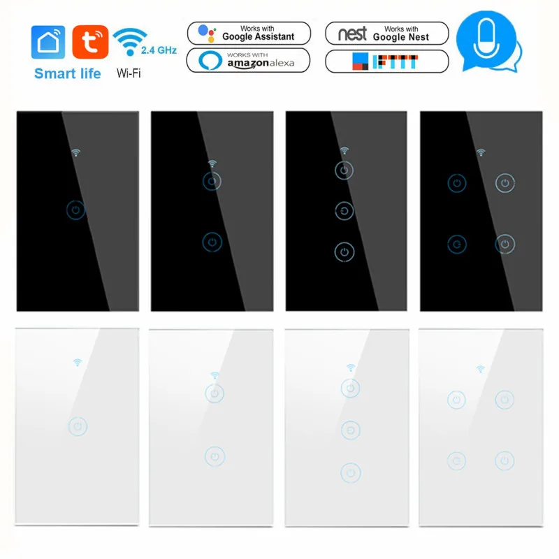 

Умный выключатель TUYA US, Wi-Fi, 433 МГц
