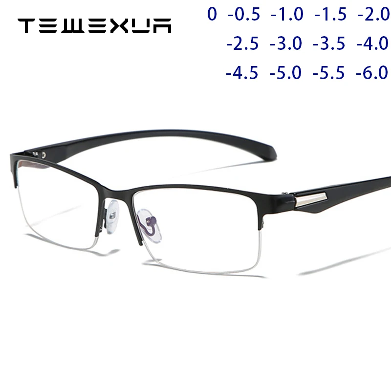 Бренд TEWEXUA ретро очки для близорукости сплав оправа мужчин женщин квадратные