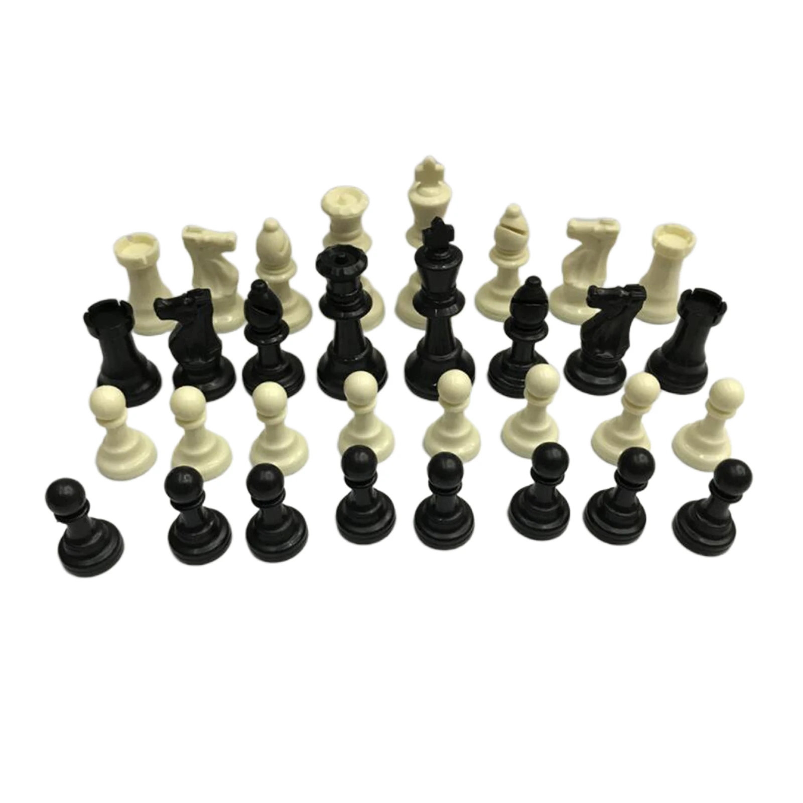 

32pcs International Chess Pieces Set Chess Set Portable 75mm King No Board