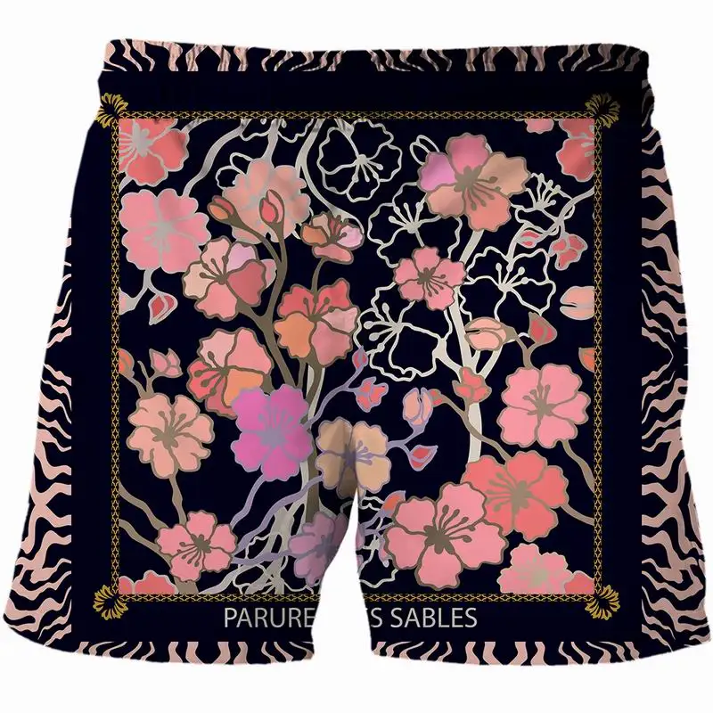

Baroque 3D Golden Flower Print Brand Boardshorts 2021 Summer Style Pants Luxury Royal Men Clothes Hip Hop Short Homme