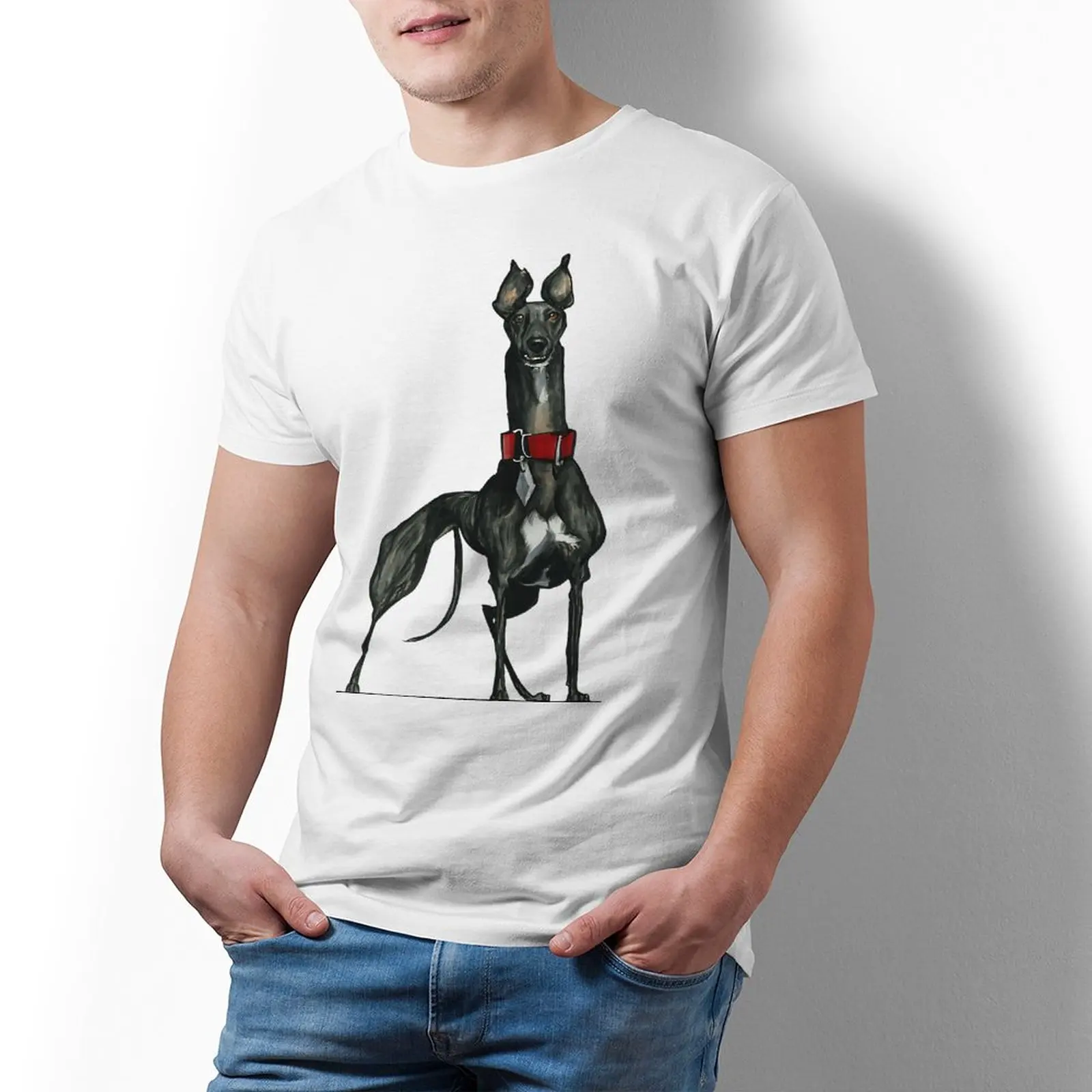 

Футболка Greyhound потрясающая Пляжная футболка из 100 хлопка футболка с коротким рукавом с принтом Футболка 4xl для мужчин