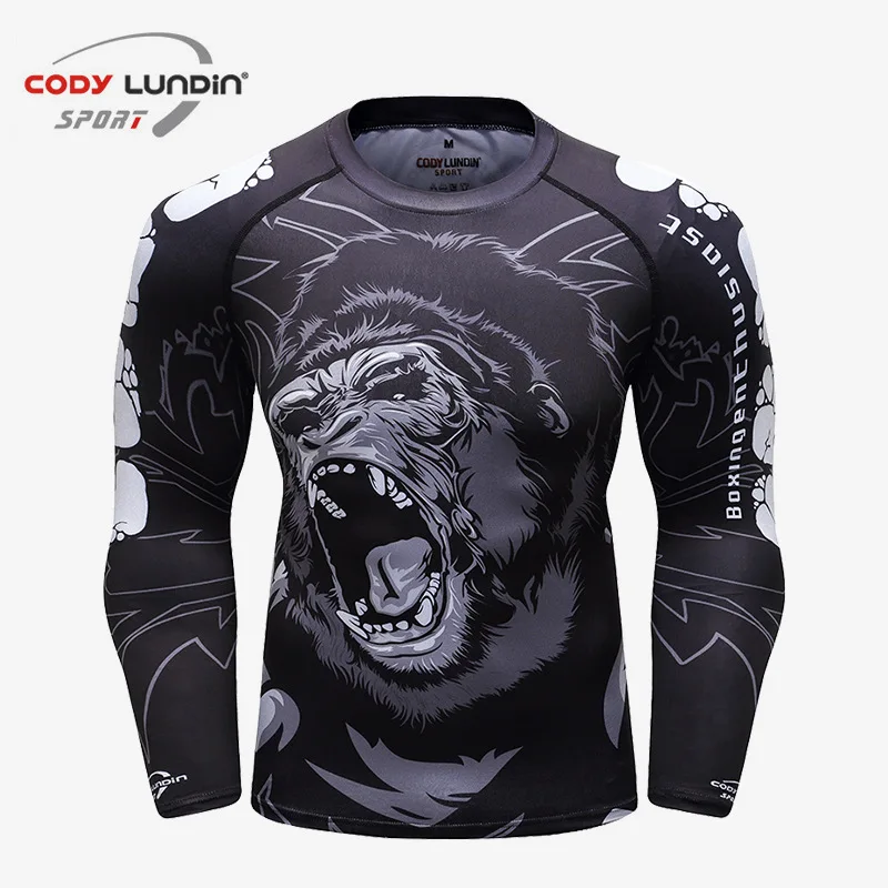 Bjj Gi Rashguard Jiu Jusit майка MMA Мужские дышащие рубашки с длинным рукавом Муай Тай одежда