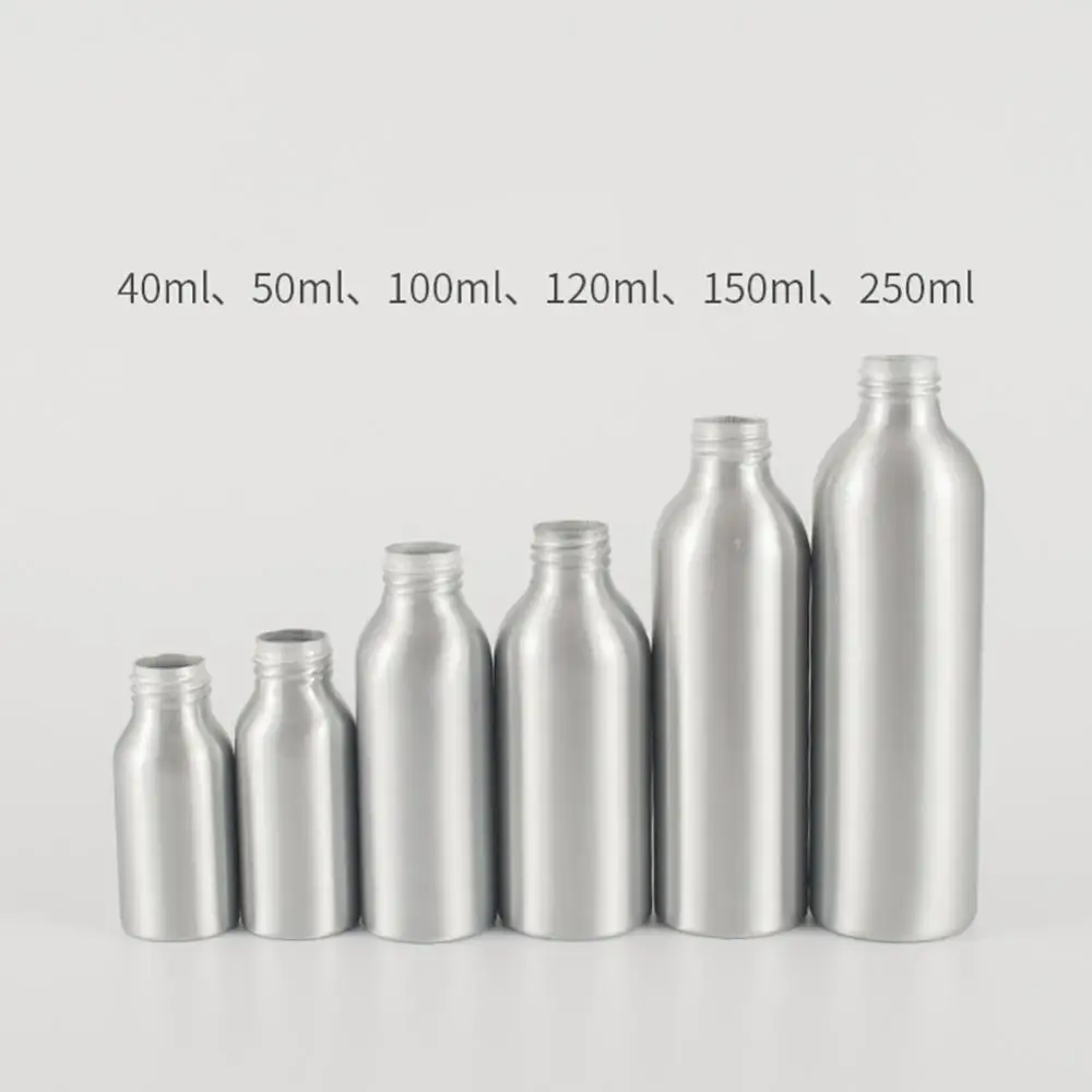 Mini Essential oil Bottle 40ml-250ml Portable Aluminum Bottle Empty Storage Lotion Toner Sprayer Container