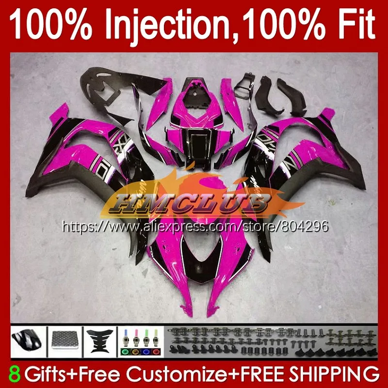 

Обтекатели для KAWASAKI NINJA ZX-10R ZX1000 2016 2017 2018 2019 88No.20 ZX, розовый, черный, 10R, 1000, 10 R, ZX10R, 16, 17, 18, 19