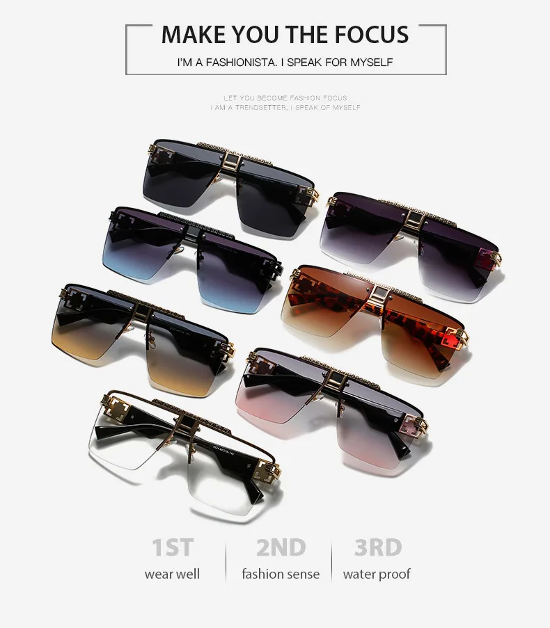 

New Fashion Sunglasses for Men With Box and Cloth Round Frame Driving Men's Women's Sunglass Outdoor Sports Eyewear 8524