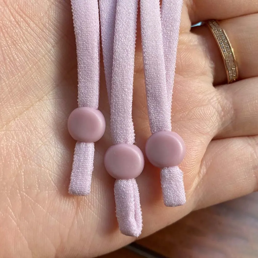 

100Pcs 5mm Face Cover Ear Hanging Elastic Rope Flat Buckle Band Antislip Earloop Hanging Ear Strap Mask Accessories