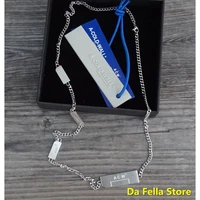 classic a cold wall necklaces 2020 men women acw logo square metal block a cold wall necklace stainless steel colorfast chain