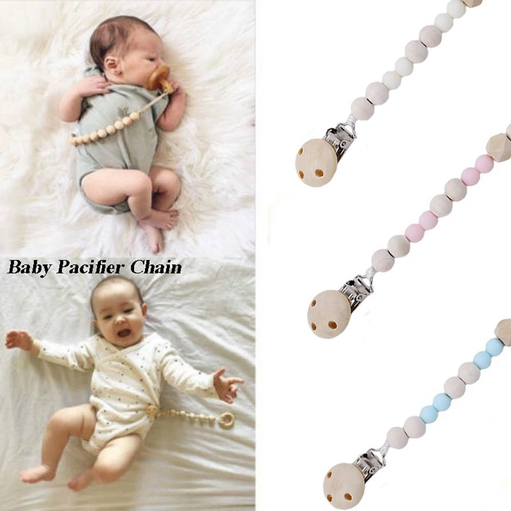 Детское украшение Детская соска зажим цепочка деревянная зажимы поводок ремень