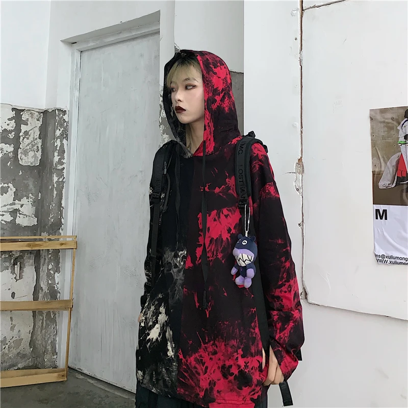 Neploe/футболка со шнурками с длинными рукавами и капюшоном, Осень-зима, Harajuku, футболки в стиле хип-хоп, мужские женские толстовки контрастного цвета, футболки на подошве 54720