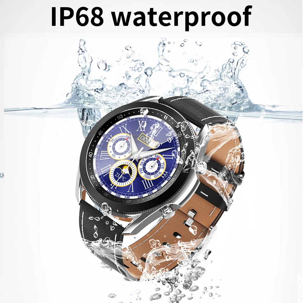 

W3 Bluetooth Call Smart Watch Men Full Touch Screen Rotating Bezel Heart Rate Blood Pressure Monitor IP68 Waterproof Smartwatch