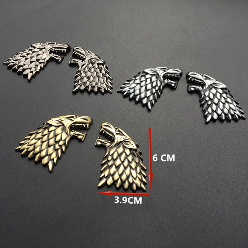 3d наклейка с головой Старка семьи волка для Jeep Grand Cherokee Dodge Journey Ram Toyota Highlander Chrysler