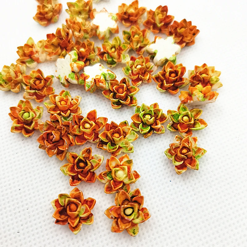 

100Pcs 14mm colour Resin Flowers Decoration Crafts Flatback Cabochon For Scrapbooking Kawaii Cute Diy Accessories