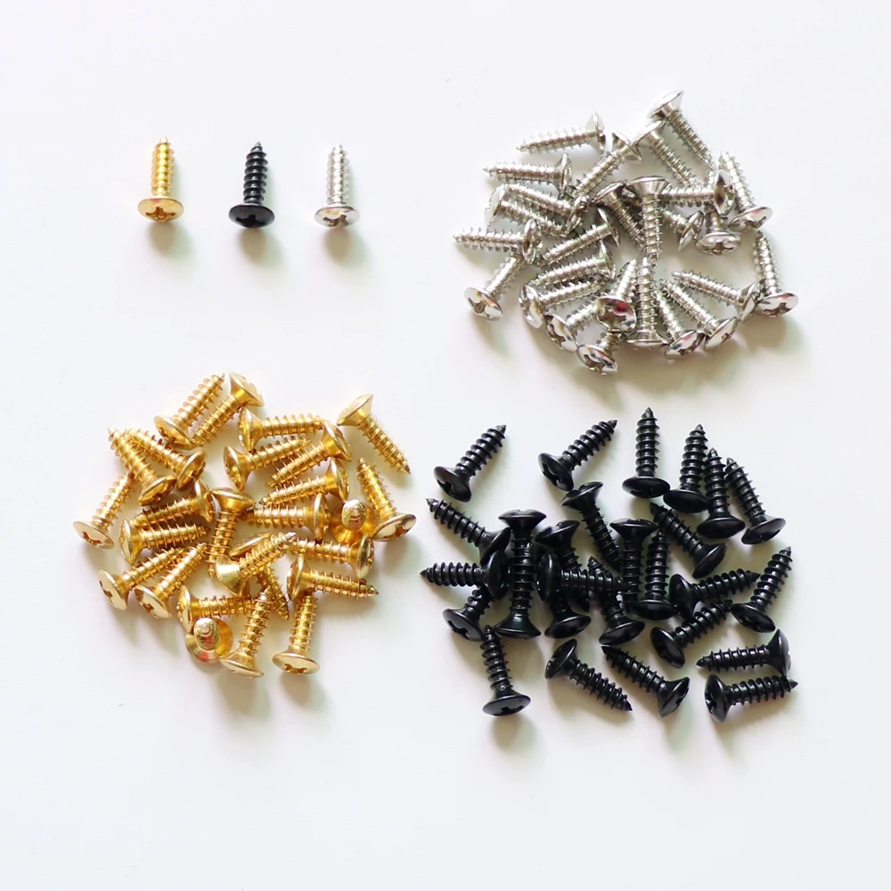 Бесплатная доставка 100 стандартные хромные/черные/Золотые винты для накладки на