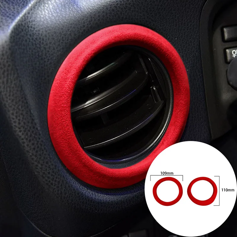 

For Subaru BRZ Toyota GT86 2012-2015 Alcantara Suede Wrap Car Back Air Vent Conditioning Outlet Panel Trim Stickers Cover