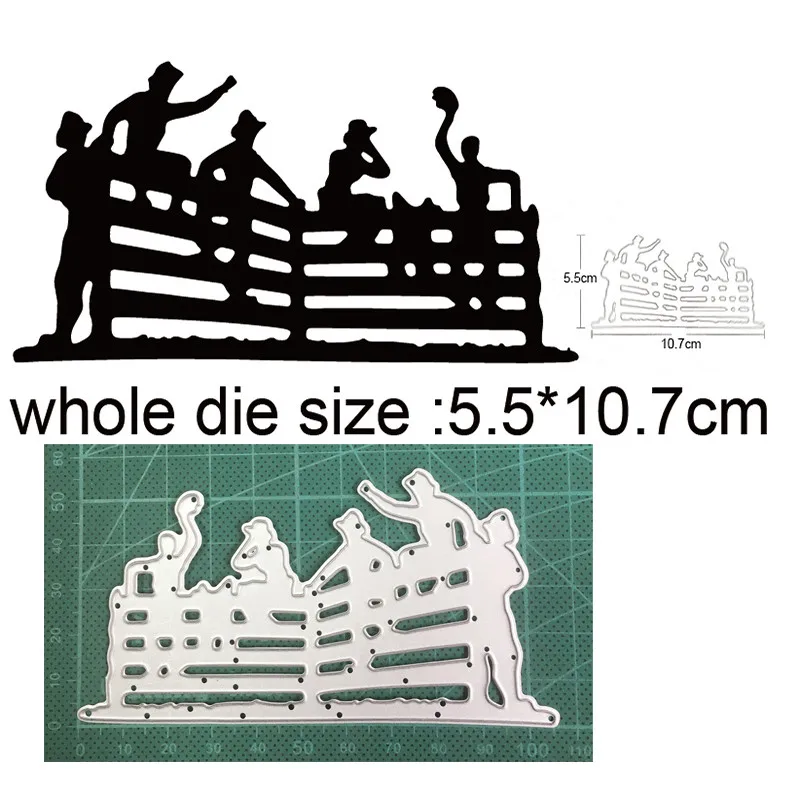 

Craft dies Man Band Fence Metal Cutting Dies cut die mold decoration Scrapbook paper craft knife mould blade punch stencils dies