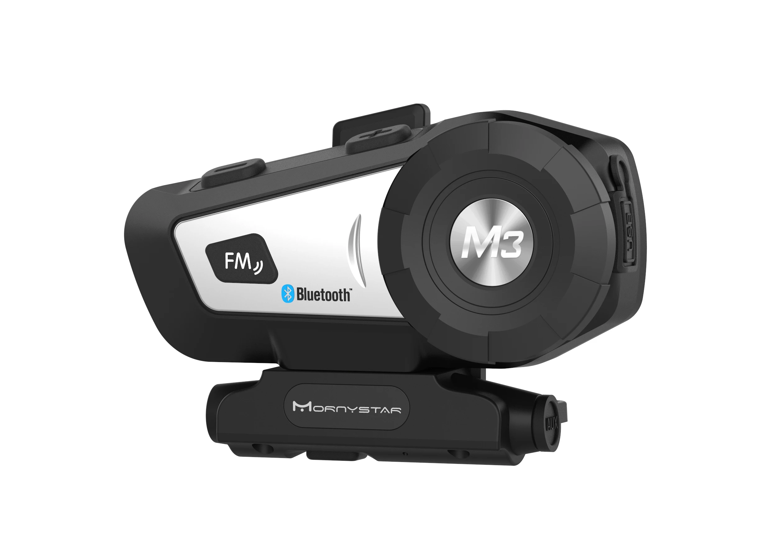 Мотошлем с беспроводной гарнитурой Mornystar M3 plus Bluetooth Interphone, интеркомом, радио FM и мягким наушником для полного лица.