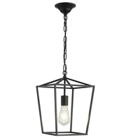pendant light led vintage loft lantern hanging lamp height adjustable ironlighting fixtures for restaurant kitchen black lights