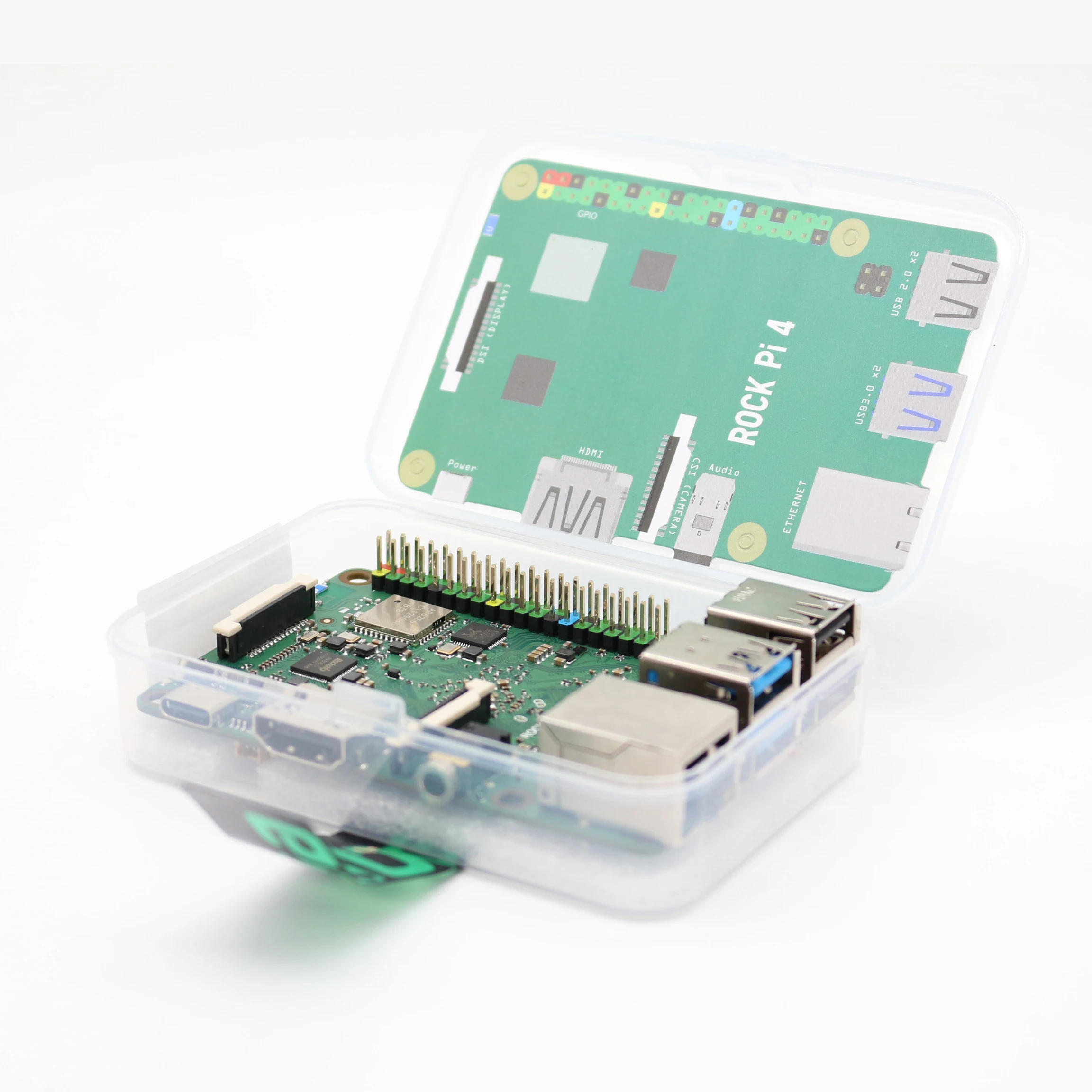 AiSpark ROCK Pi 4B V1.4-RK3399 64 бит Hexa Core cpu-4 Гб LPDDR4 ram-HDMI 2,0 до 4k@ 60