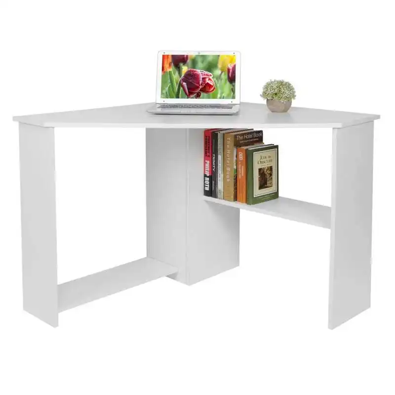 

Corner Computer Desk L-Shaped Writing Study Table Chipboard PC Table for Home Office
