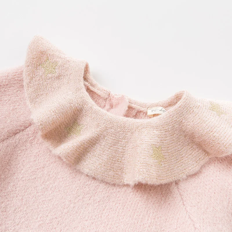 DB12223 dave bella/осенний свитер со звездами для маленьких девочек детское модное