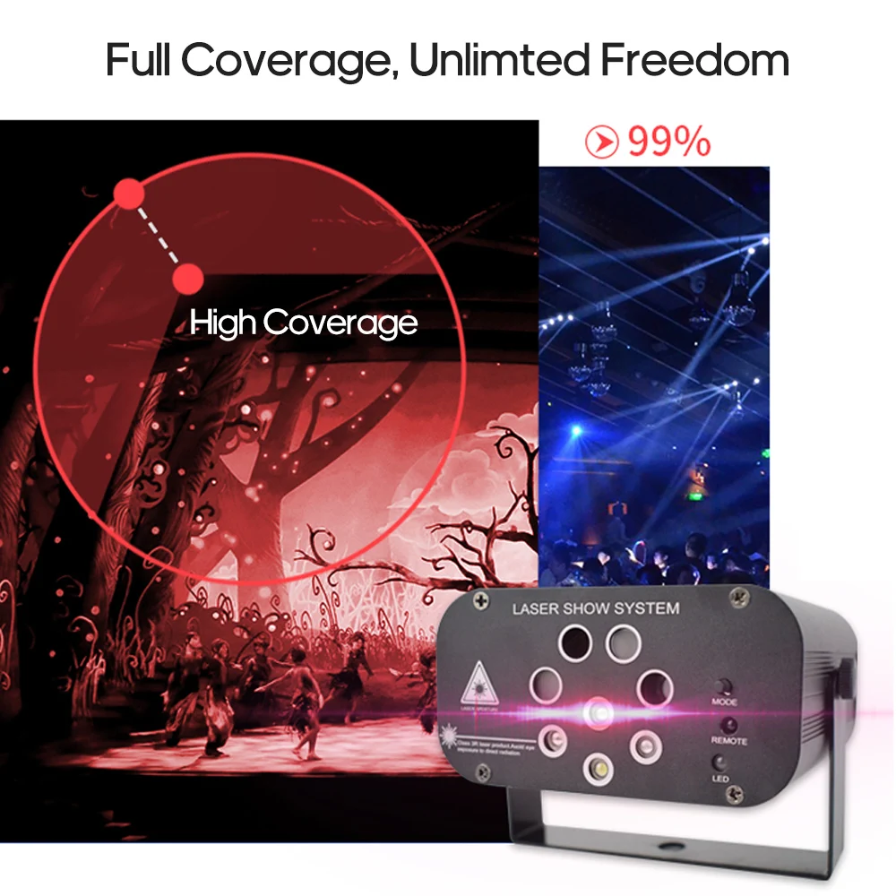 

Mini Lottomr Lamp Multi-Function Halloween Disco DJ Stage Festival Colorful Projection Lamp Portable Energy Saving