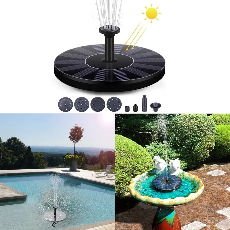 

Floating Garden Waterfall Fountain Pond Bird Bath Solar Powered Fountain Water Pump Outdoor Decoration Garden Solar Fountain