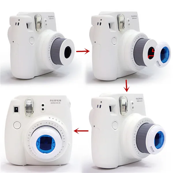 3 комплекта цветных фильтров для камеры Fujifilm Instax Mini 9 8 7S Kitty мгновенная съемка