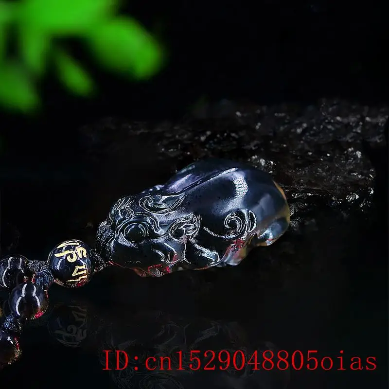 Нефритовый Кулон Pixiu ожерелье черный зеленый натуральный подарок модные