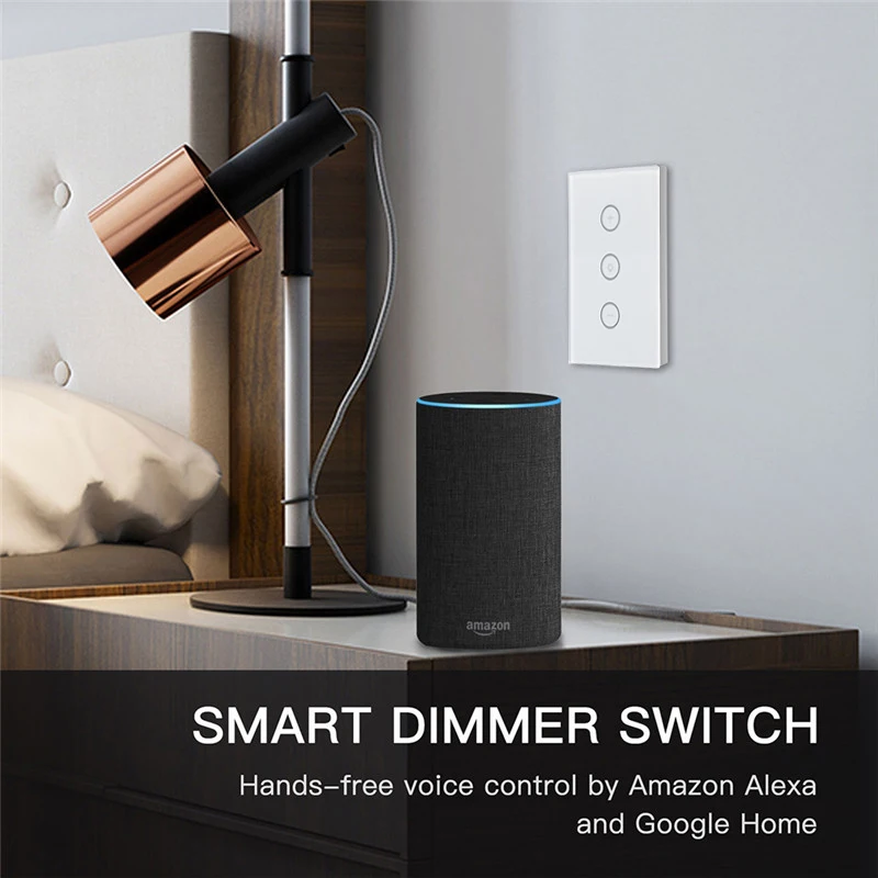 UNKAS Tuya Smart Life Work With Alexa And Google Home IFTTT WiFi Dimmer Light Switch APP Remote Control Outlet | Обустройство дома