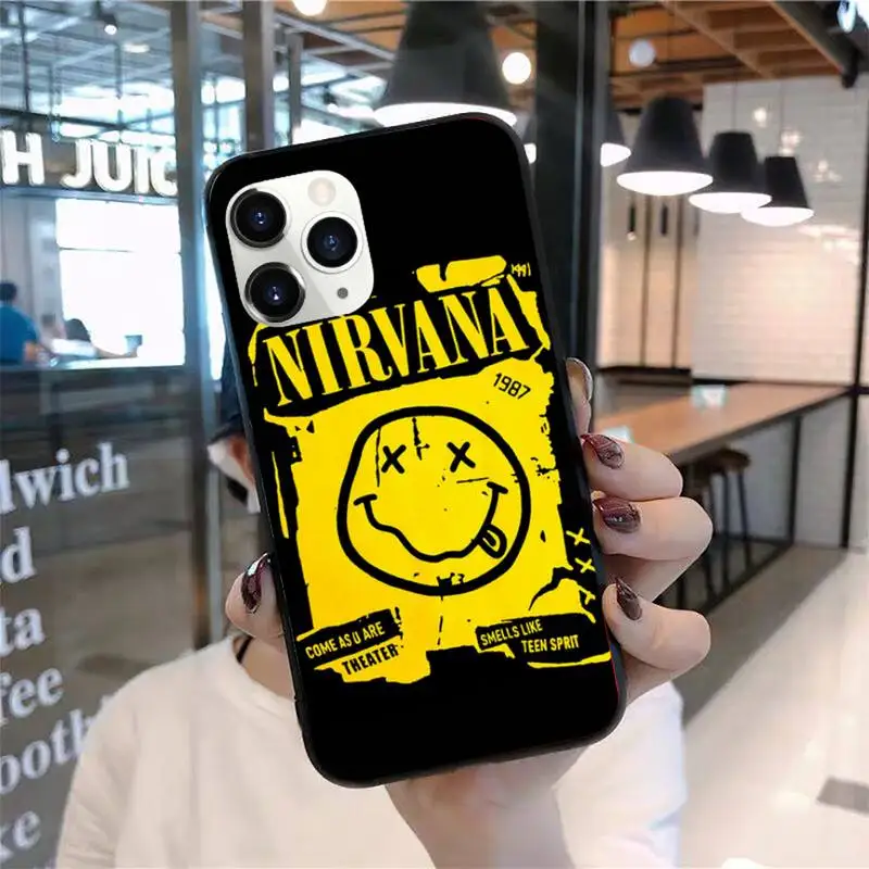 

Nirvana Kurt Cobain Phone Case for iPhone 11 12 mini pro XS MAX 8 7 Plus X XS XR