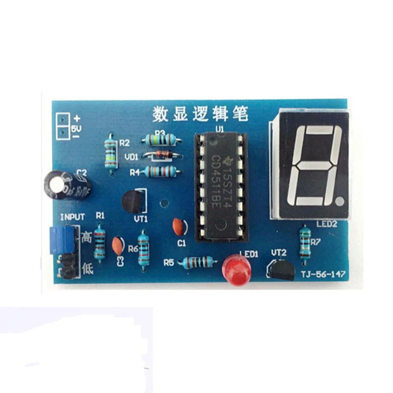 DIY Kit CD4511BE цифровой светодиодный метр тестер Logic Pen Комплект для Сенсор усилитель DC