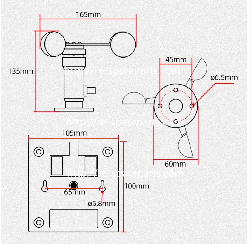 Индикатор скорости ветра [Белла] Протокол интерфейса MODBUS RS485 LCD | Электронные