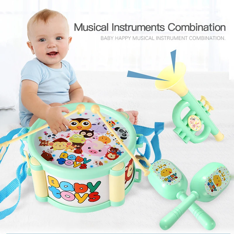 

Детский барабанный Трубач-игрушка музыка ударный инструмент пополняемый набор Ранние обучающие образовательные игрушки для малышей и дет...
