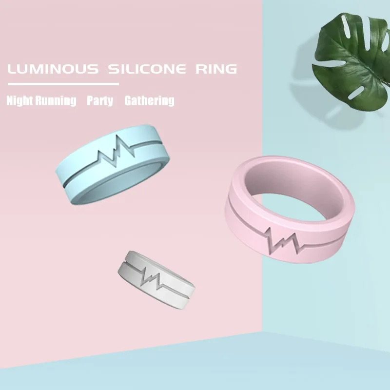 Креативное светящееся Силиконовое кольцо для самозащиты женщин мужчин вечерние