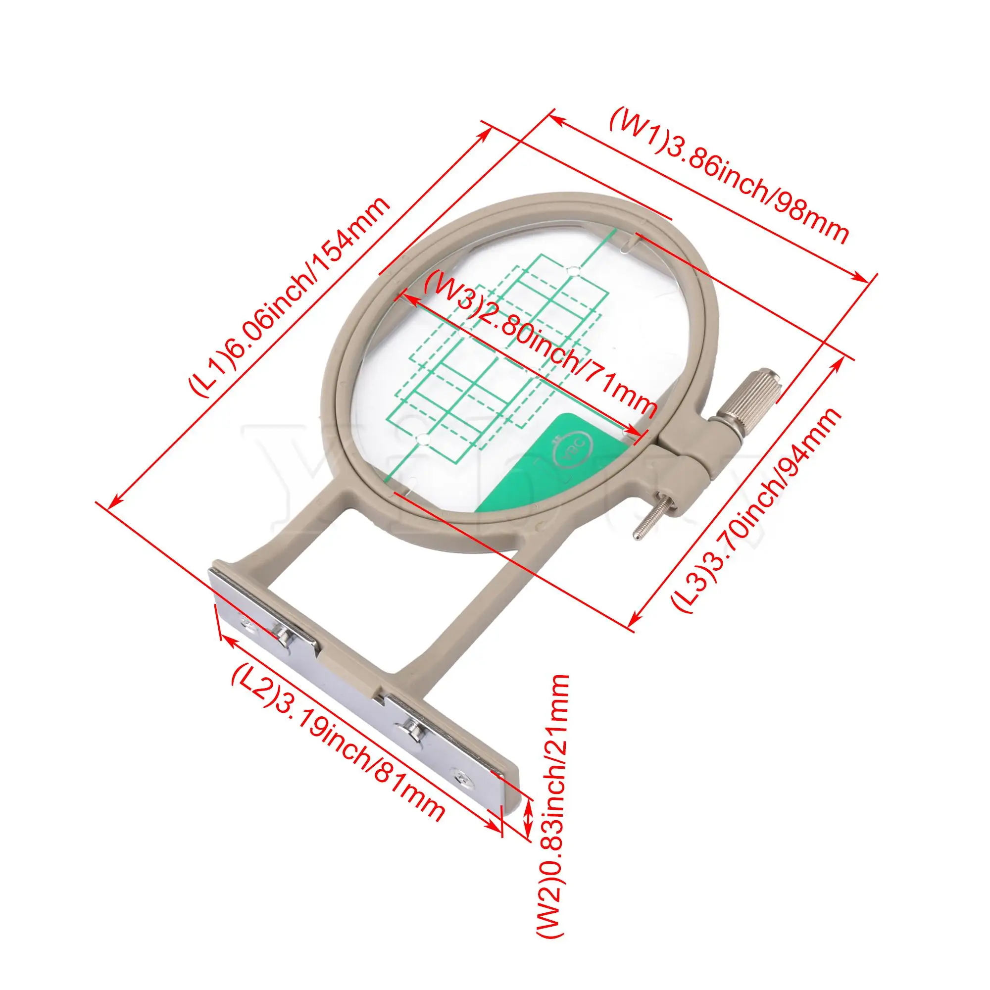 

Plastic Embroidery Sewing Machine Embroidery Frame Small SA431 Silver